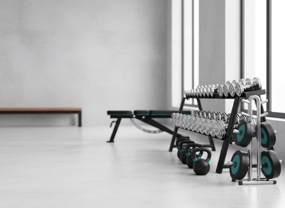 Weights and fitness equipment used in SISU Personal Training sessions